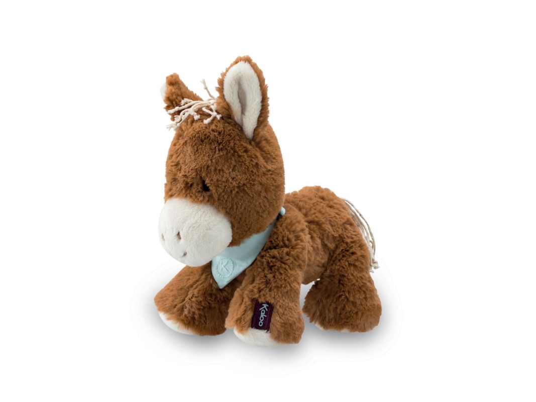  les amis peluche mocha cheval marron bandana bleu 